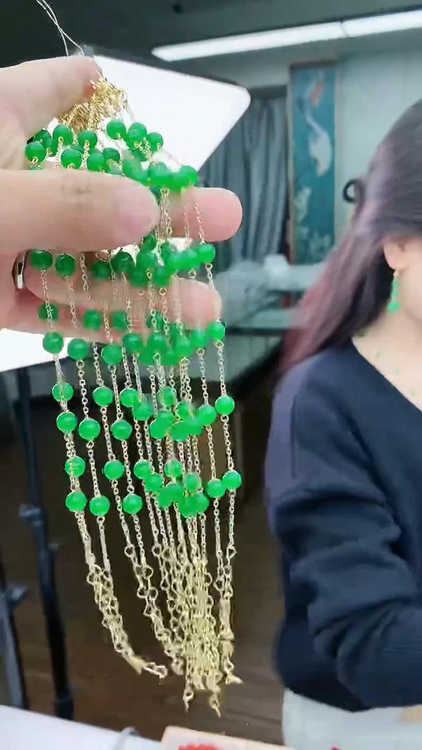 【闪购商品】翡翠手链14K金镶嵌S10手链