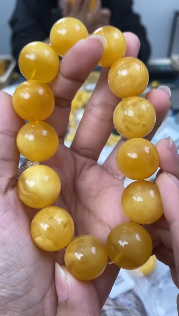 【闪购商品】琥珀裸石未镶嵌天然琥珀蜜蜡手串
