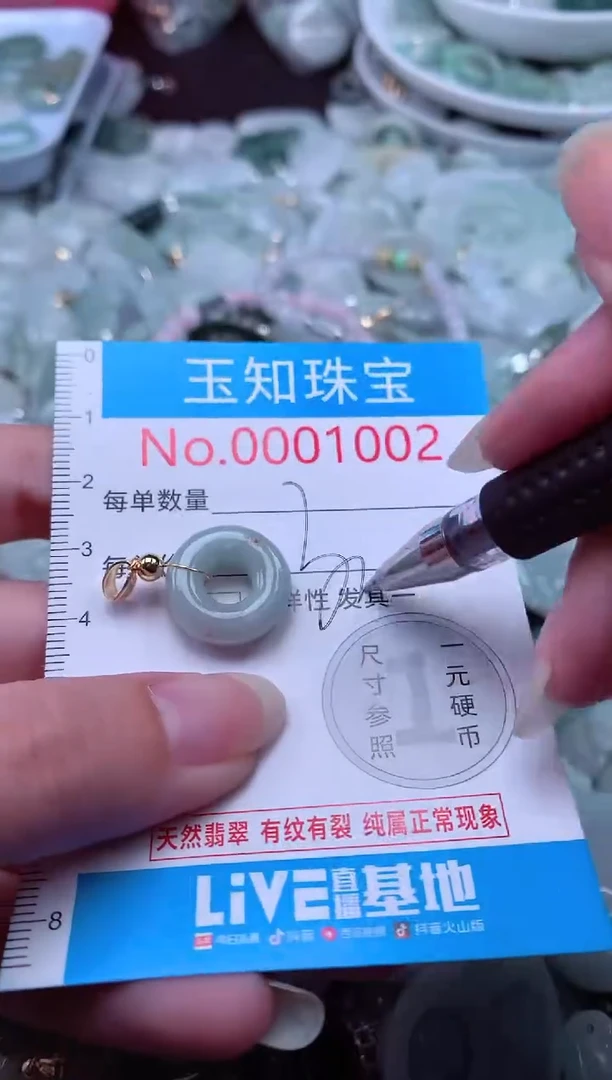 翡翠未镶嵌吊坠(不含链)1002