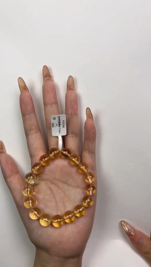 【闪购商品】水晶手链未镶嵌黄水晶11.6mm
