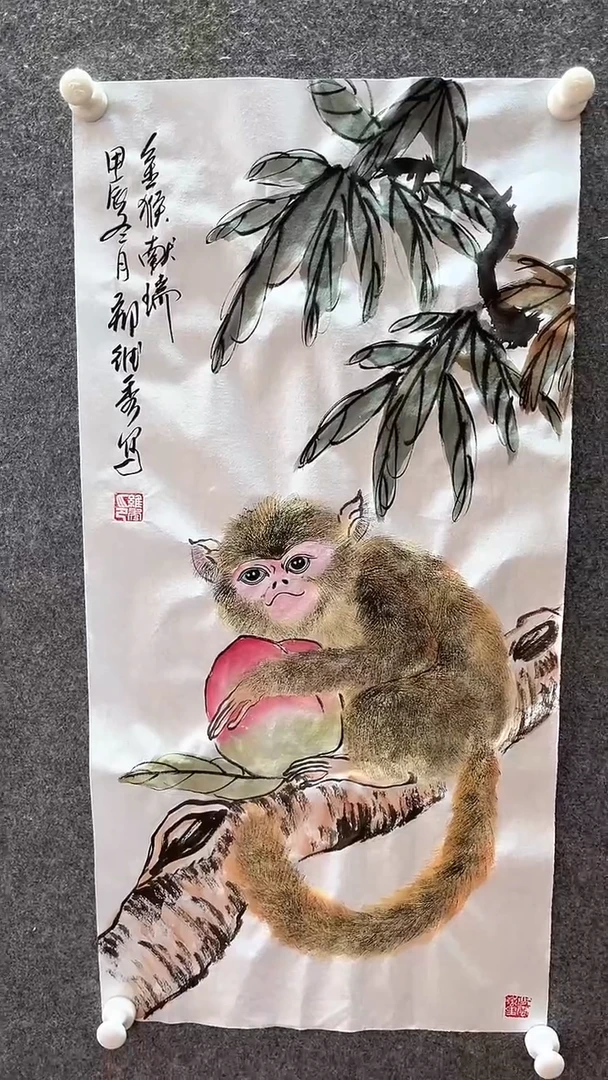 【闪购商品】国画手绘、手绘猴、、