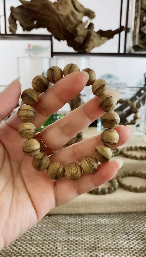 手串沉香孤**人正区达拉干虎斑老料13MM单圈