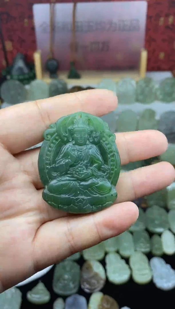 和田玉未镶嵌颈饰和田玉吊坠 无顶珠