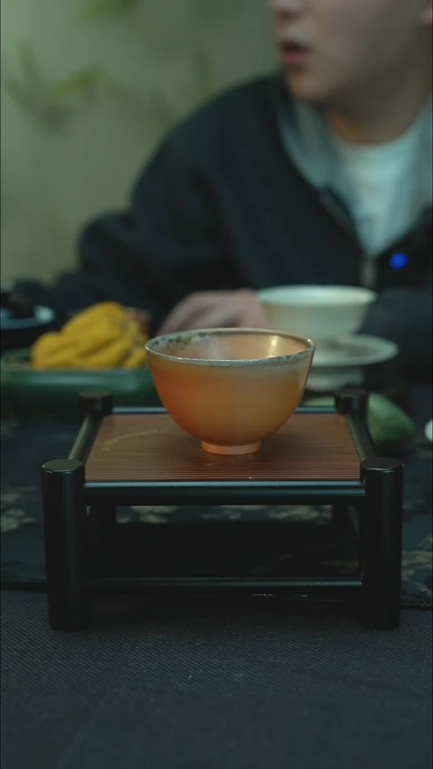 茶具孤品 裸烧柴烧   鸡心杯