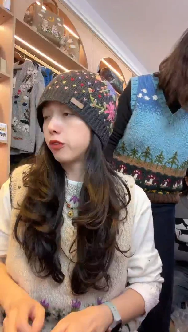 羊毛莱*美利奴刺绣冷帽