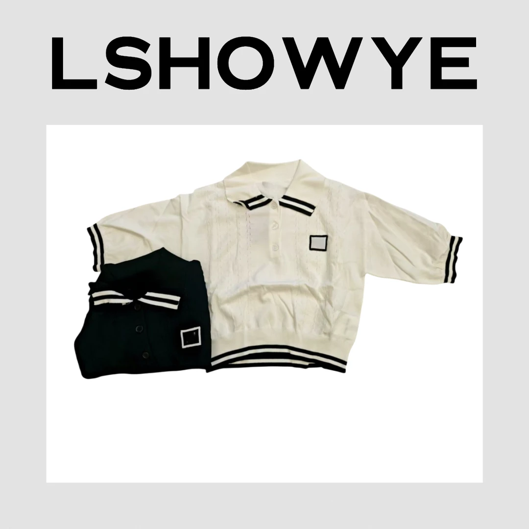 LSHOWYE｜翻领短袖针织上衣 B5735