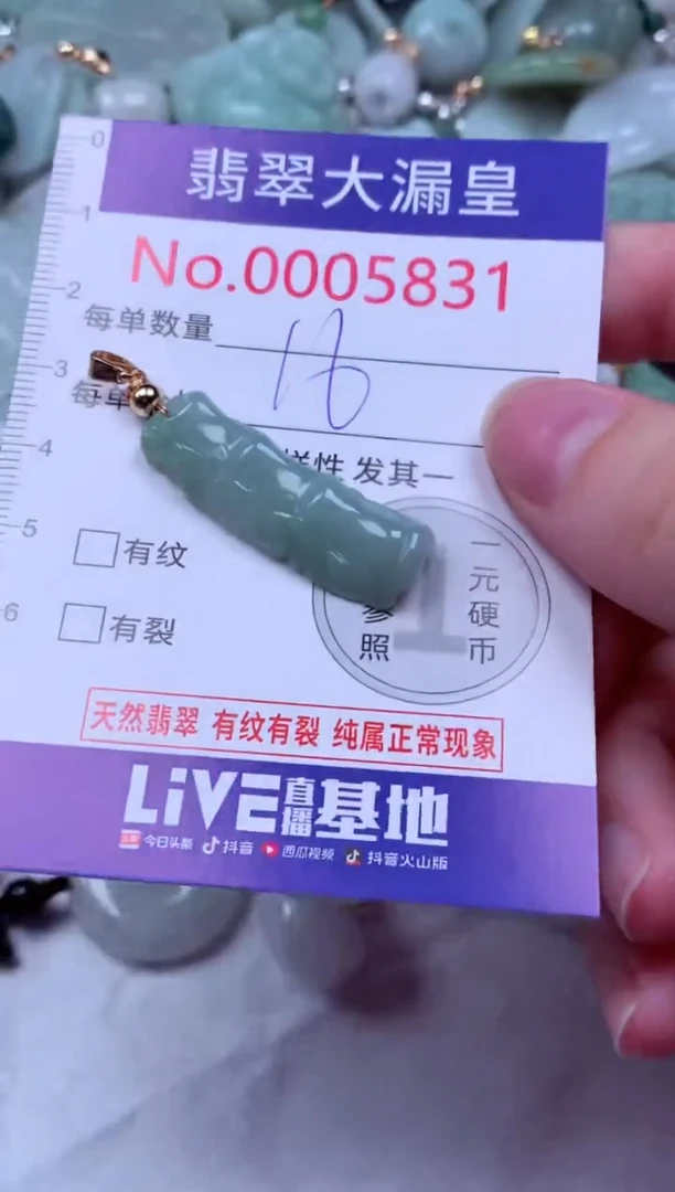 吊坠(不含链)未镶嵌翡翠5831