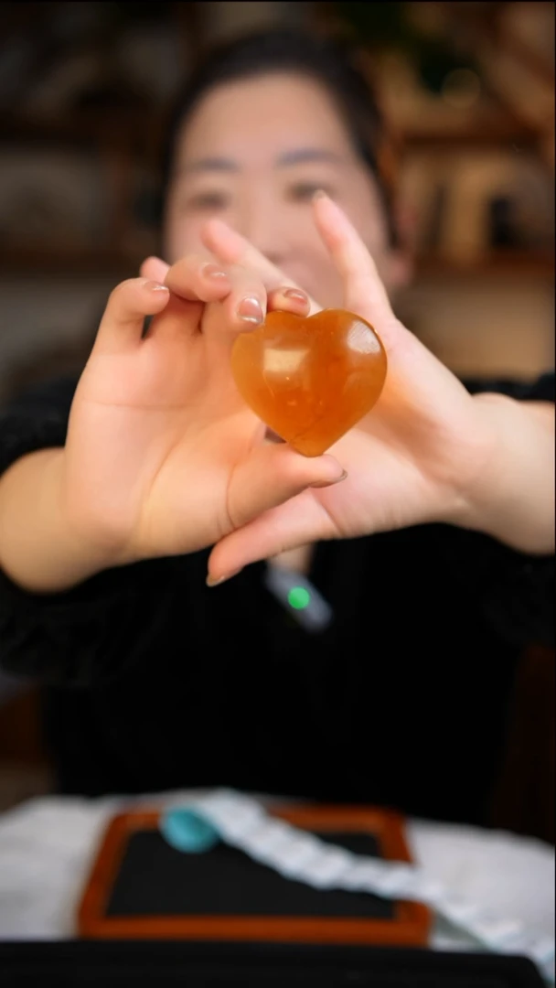 未镶嵌爱心萤石黄萤石爱心D190