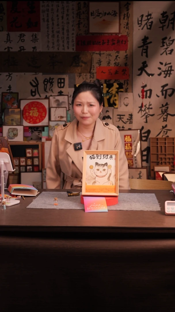 国画扶****霄943-8寸流沙-手写--