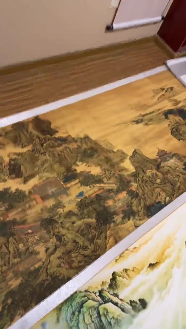 横款客厅玄关办公室山水花鸟人物寓意风景图