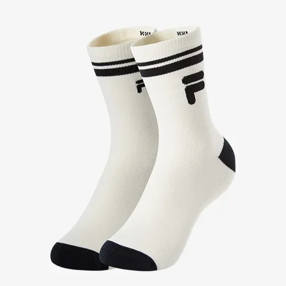 FILA斐乐儿童中高筒袜冬季新款男童女童高腰袜2件装K17B441317F