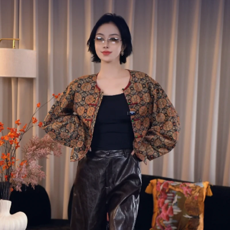 蘇格高定-【秋荷】国风盘扣秋季复古百搭新中式外套上衣