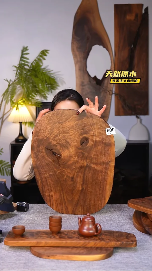 木北美黑胡桃原木.干裂疤结不属于商品质量问题完美主义者慎拍