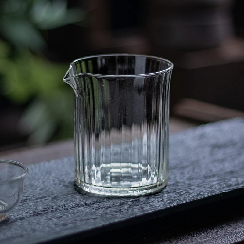 【直播专享】景德镇玻璃器直口棱纹公道杯220ml