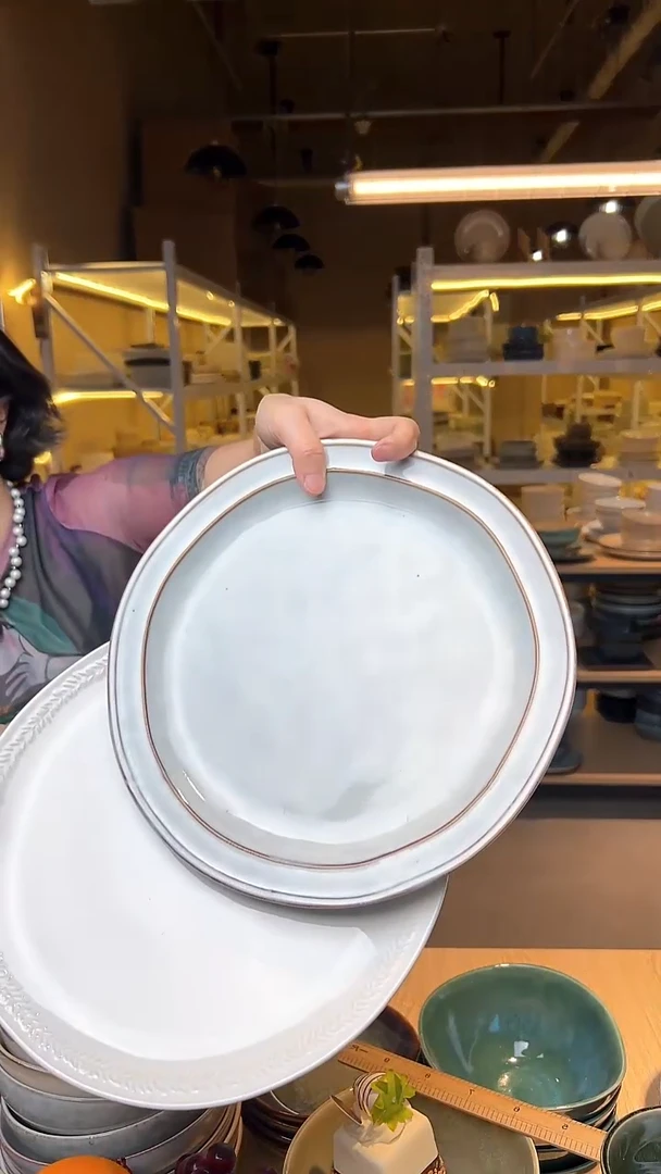 瓷71外贸尾货高温釉下彩陶瓷餐具默认微瑕