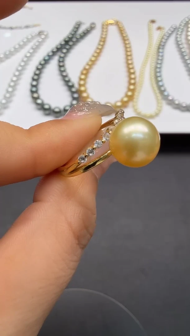 银S925镶嵌戒指海水珍珠 H1223-1277-204