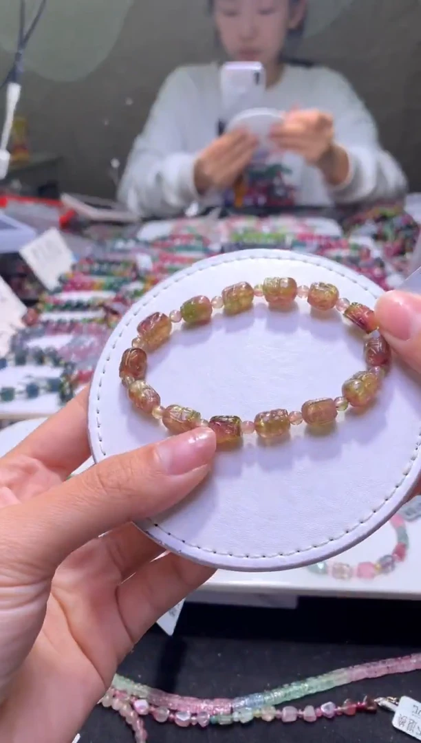 未镶嵌手串碧玺A128【天然碧玺】