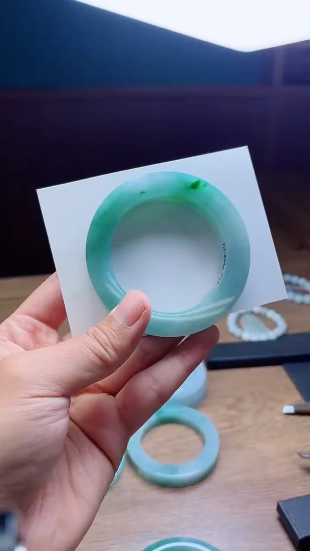 定制翡翠手镯未镶嵌蓝***✨定制