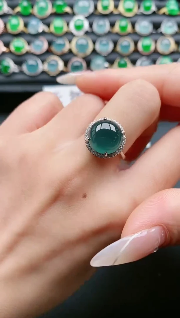 【闪购商品】翡翠戒指银S925镶嵌11111111
