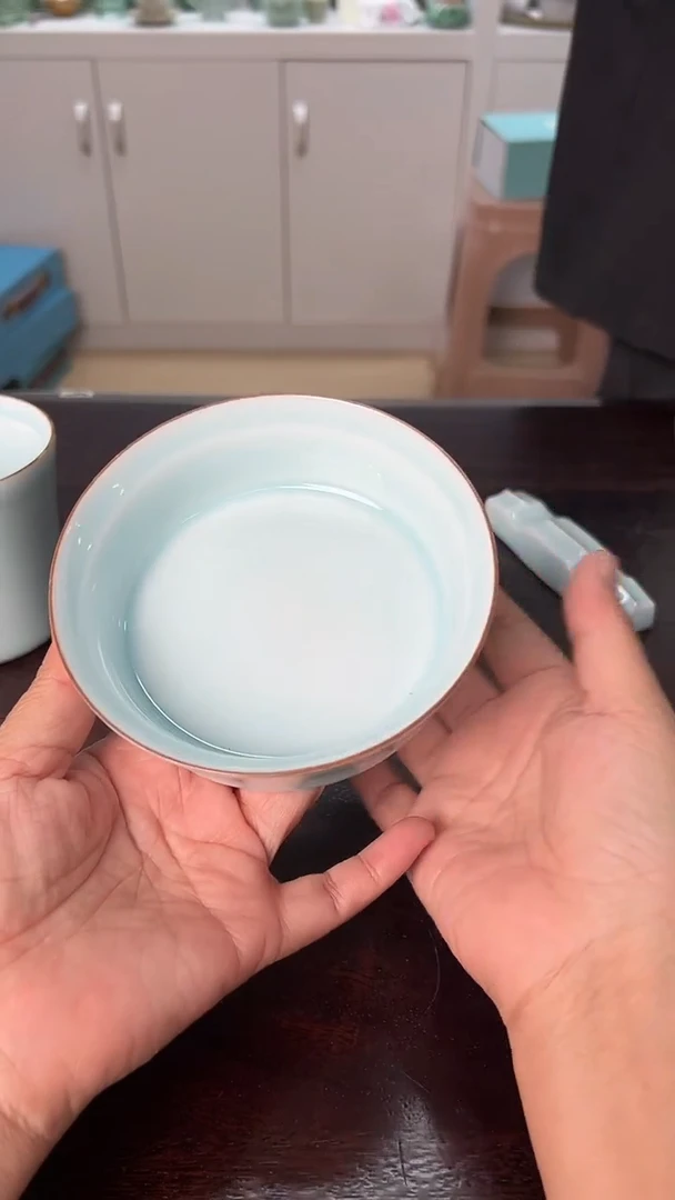 龙泉云间青瓷小米茶器