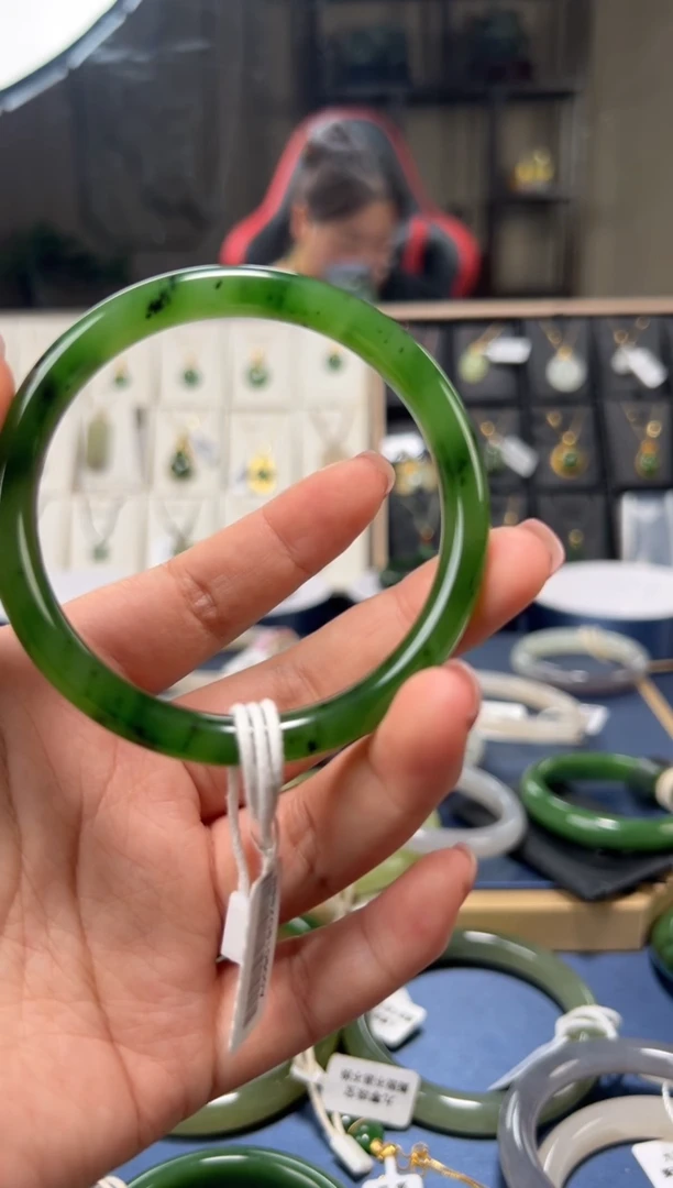 和田玉手镯未镶嵌11【柚子来啦】和田玉拍一发一58,9