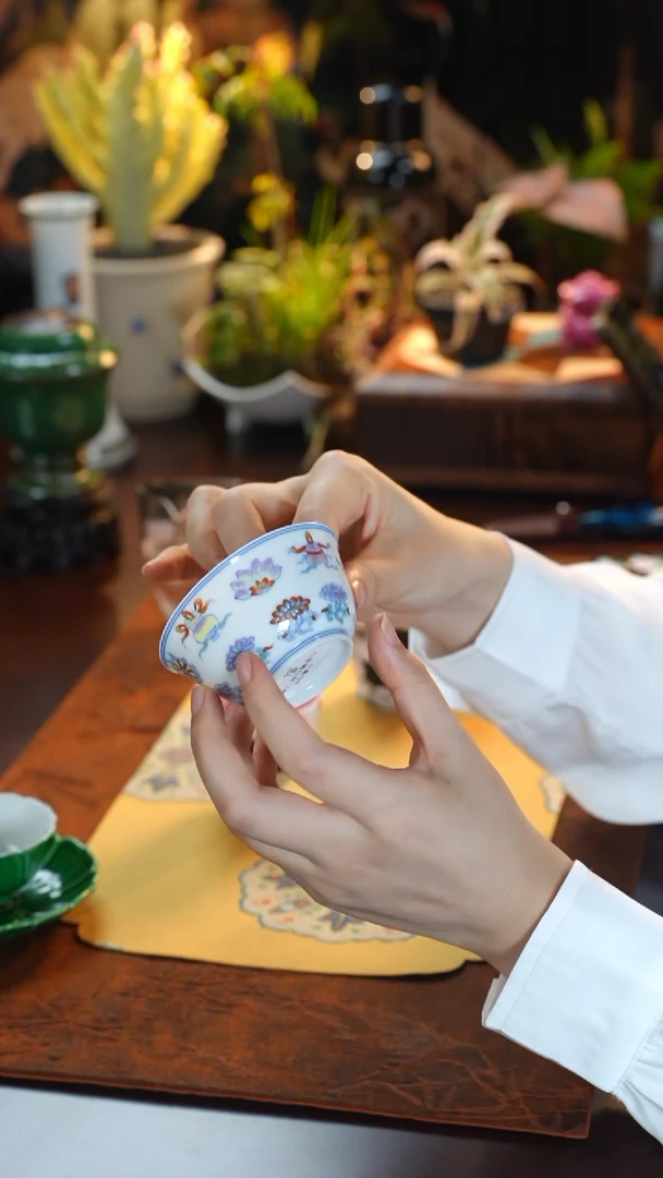 【星星专属】斗彩八宝杯