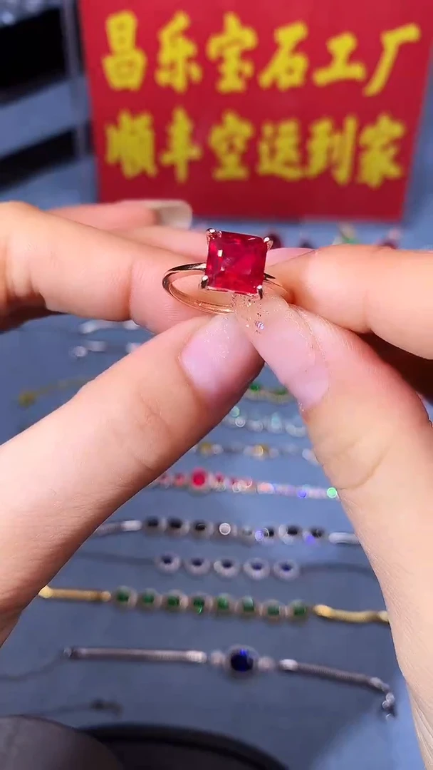 【闪购商品】红宝石戒指银S925镶嵌1111111