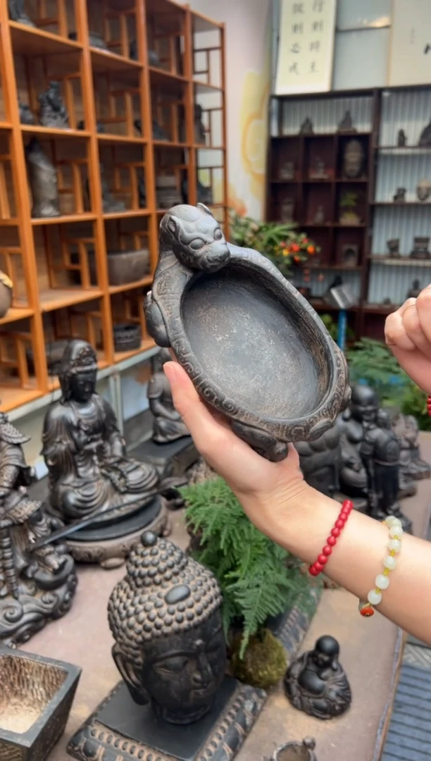 陶土【火山泥】小龙龟盆