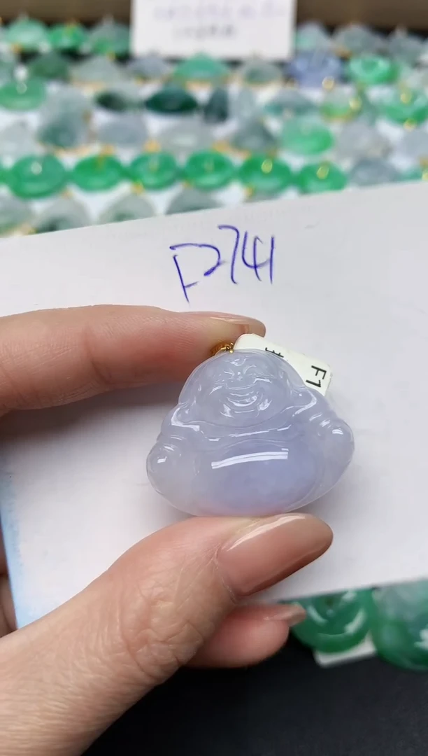 颈饰18K金镶嵌翡翠天然缅甸A货翡翠百元以上9元证书费自理