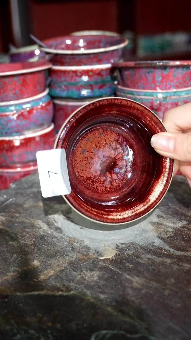 摆件陶精品窑变钧瓷茶器