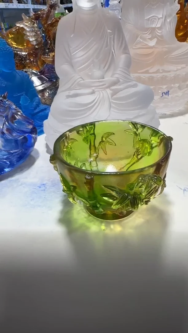 手工艺品琉璃534微瑕纯手工古法琉璃假一罚十