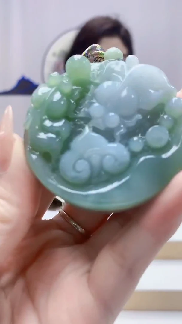 未镶嵌定制翡翠4829DD-毛货挂件63