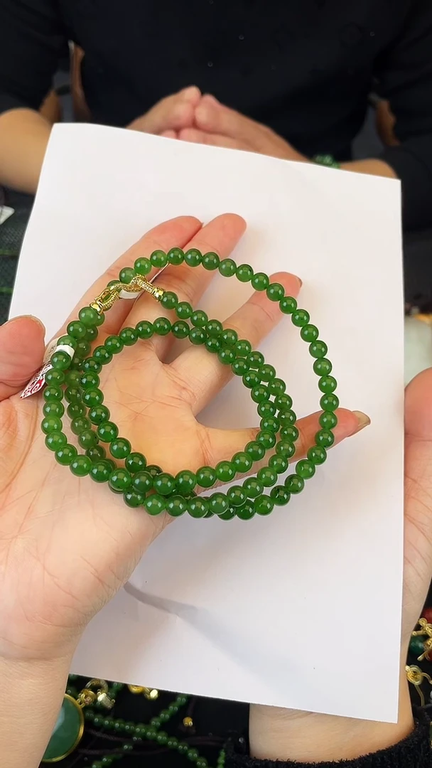 颈饰未镶嵌和田玉卡6毛衣链