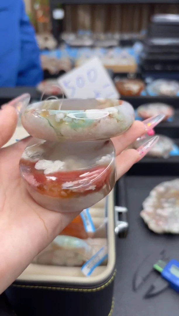 未镶嵌手镯石英质玉312(57圈赠送镯心)