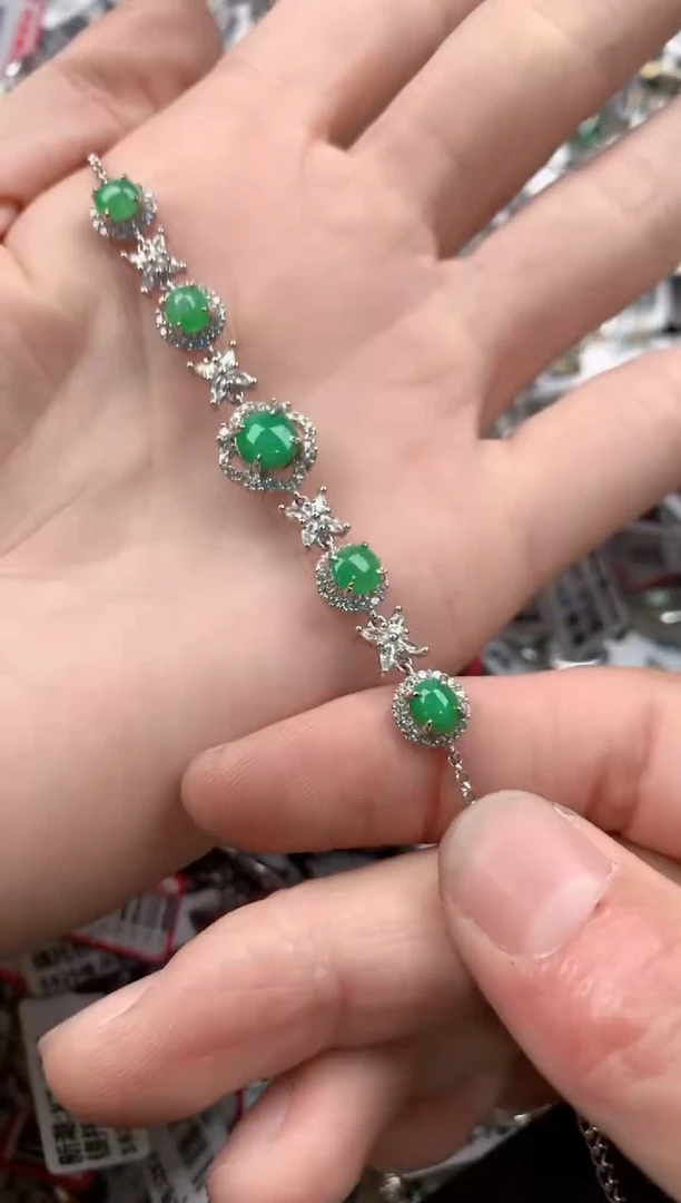 银S925镶嵌戒指翡翠777------1