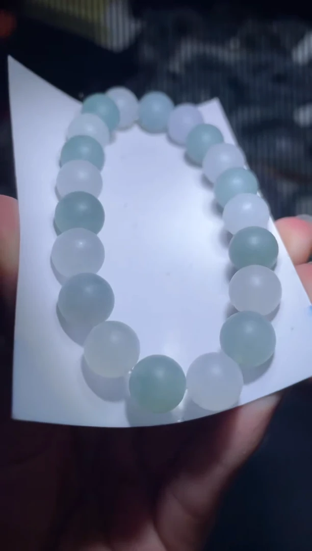 定制翡翠未镶嵌天然缅甸A货翡翠手串23