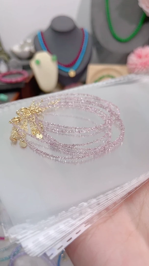 银S925镶嵌手链钻石粉99