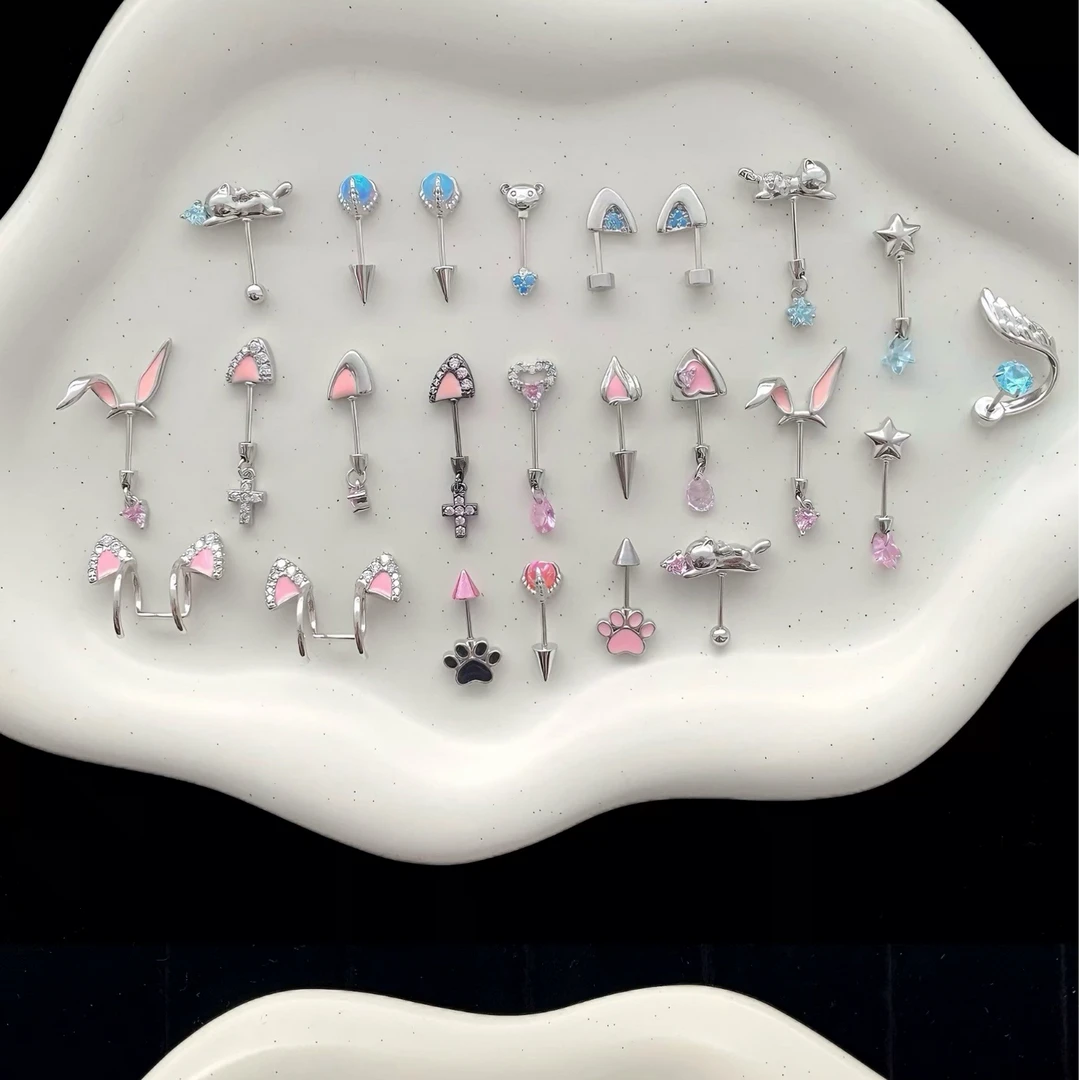 钛钢耳饰 恶魔钉RINGRING商店商店耳轮钉钛钢耳骨钉耳饰helix