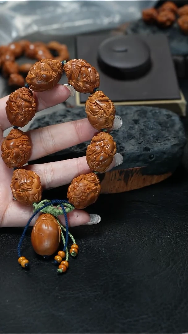 手串/手链橄榄核达**隆鱼子精品核文化