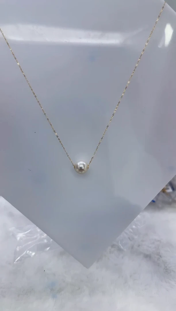 18K金镶嵌淡水珍珠DA b302 吊坠10