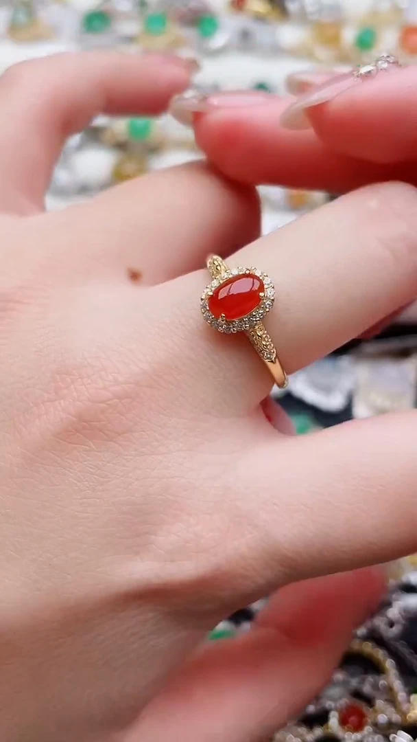 银S925镶嵌戒指翡翠39