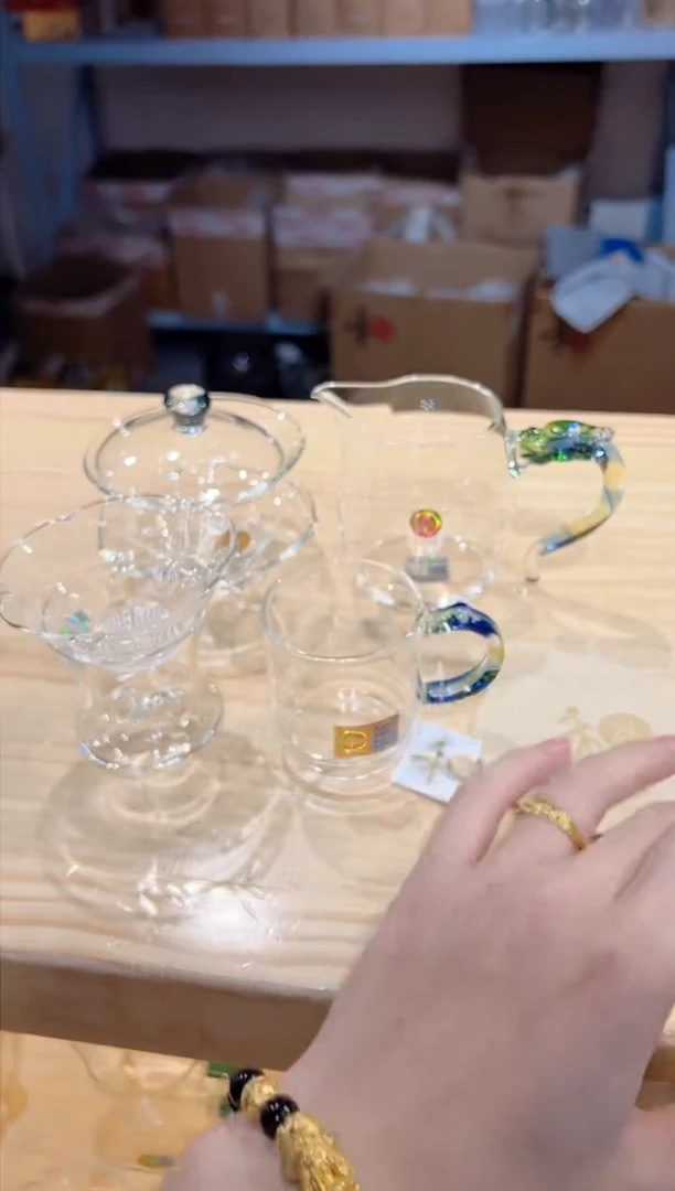 禾器-沁莲盖碗-迷翠+隆宇茶海-迷翠+观山滤网++