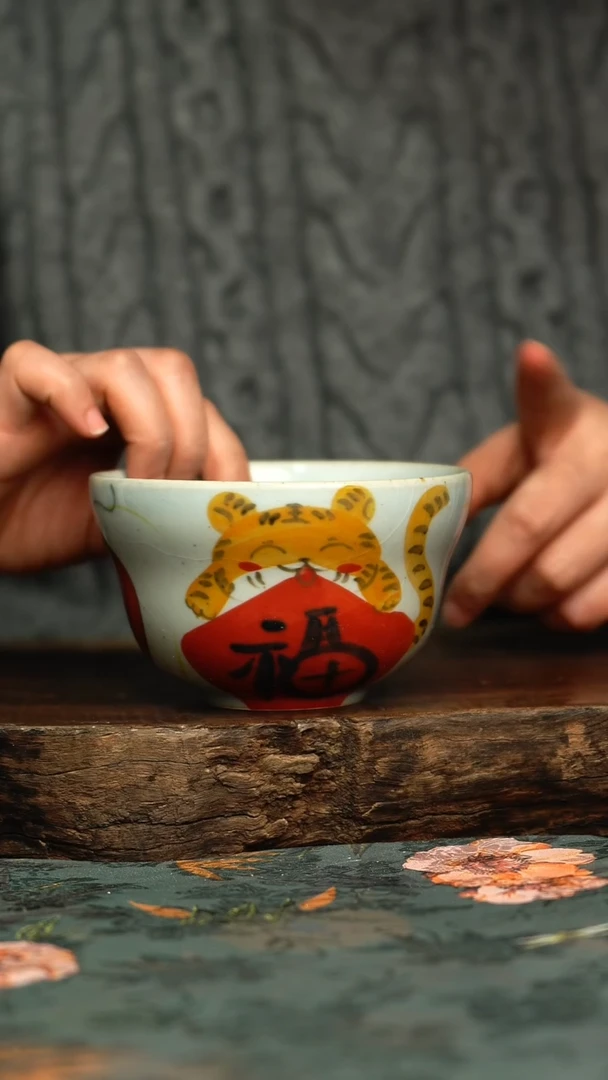 【闪购商品】杯釉下彩手工手绘同款陶器