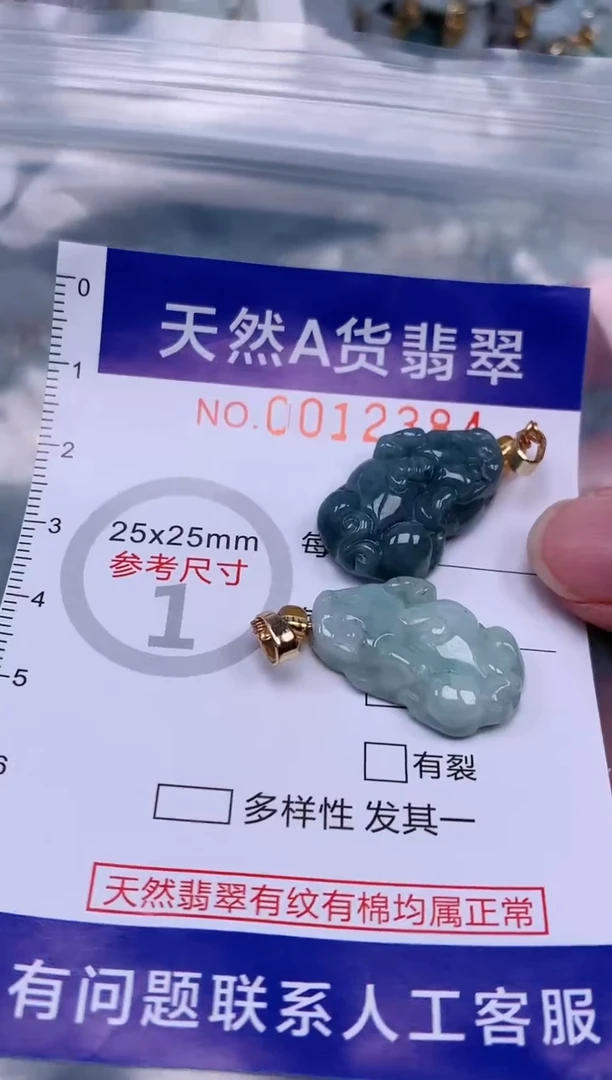 翡翠未镶嵌吊坠(赠链)1