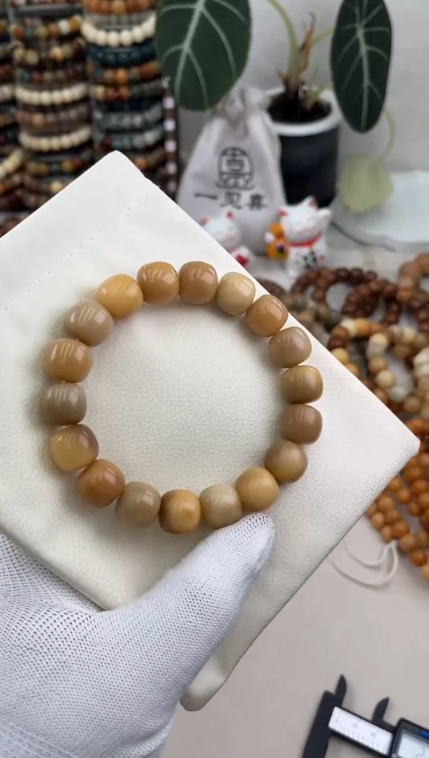 菩提根/象牙果手串a705卡14 干磨老料