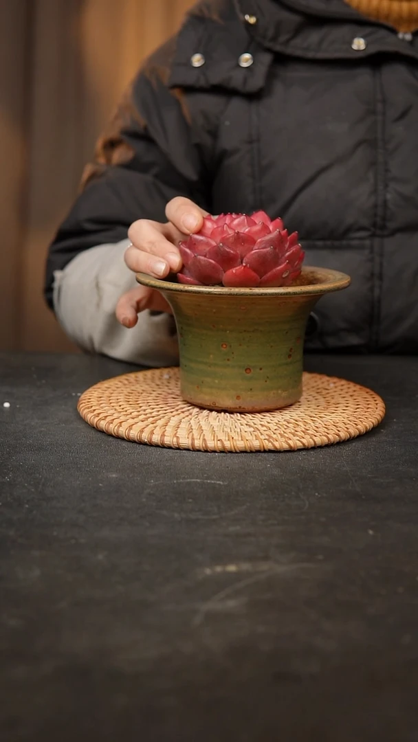 【闪购商品】瓷片泥泥手工花盆口12