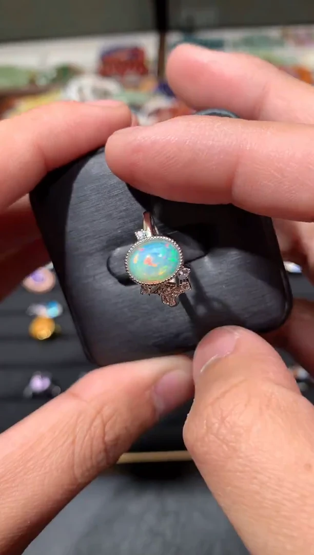 未镶嵌欧泊戒指F108