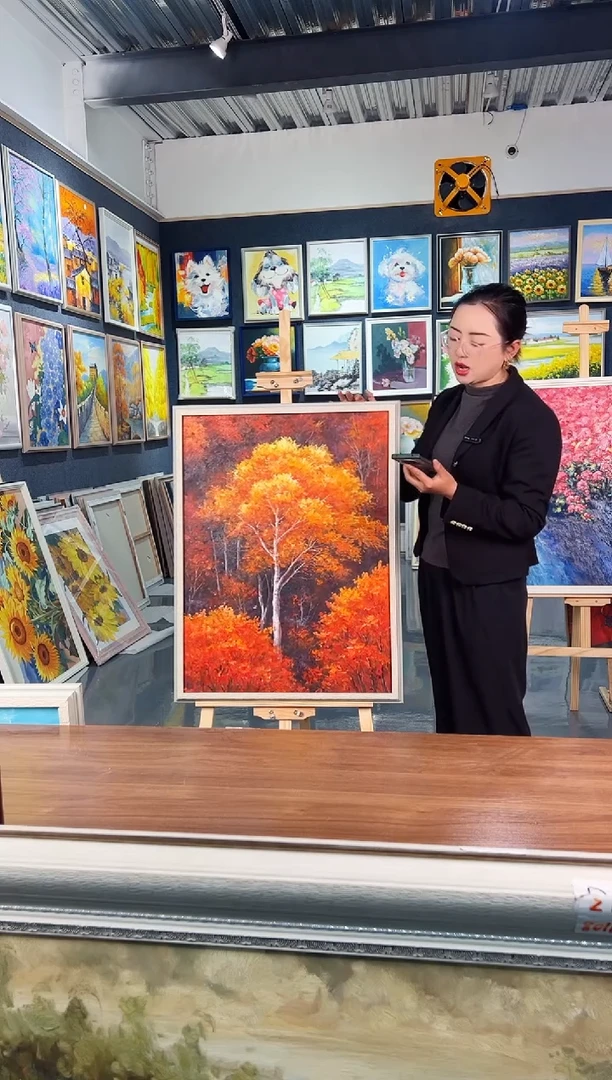 【闪购商品】油画33号 60*80 枫树-手绘油画