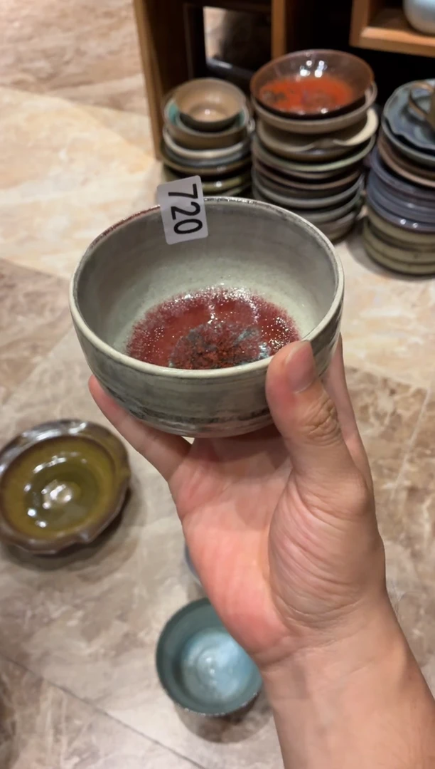 瓷片八**露720红心手工碗1个