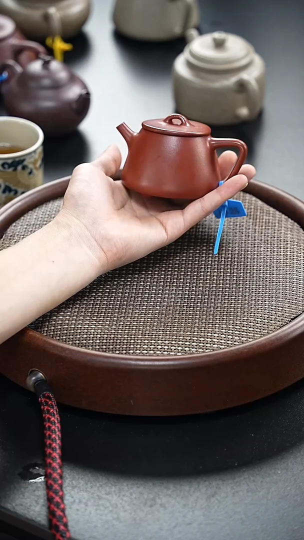 茶壶紫砂大*中高瓢-朱泥-全手工无添加-333（微微封釉）